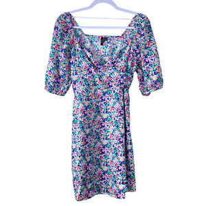 Vero Moda Multicolor Henna Short Sleeve V-Neck Short Dress NWT Size XS